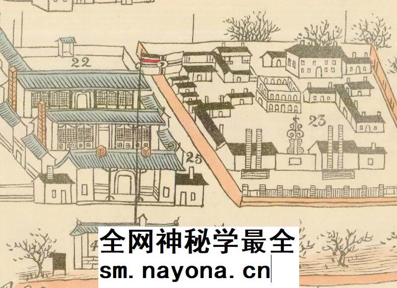 【舆图】清末德占期1898年青岛鸟瞰地图 非实物电子图片