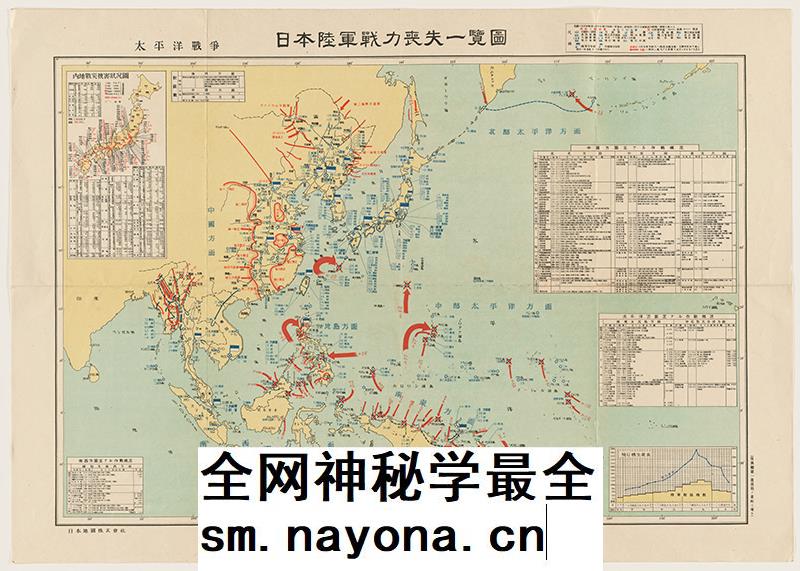 【舆图】1947太平洋战争日本陆军战力丧失一览盟军战势苏军反攻图