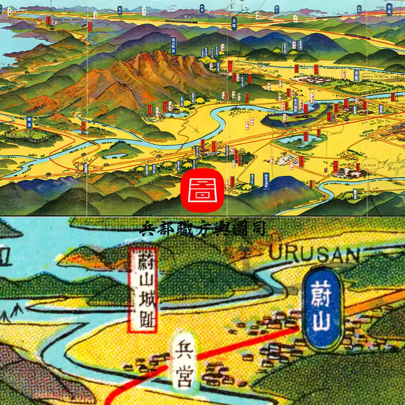 【舆图】JPG 朝鲜古都庆州附近交通风景鸟瞰图 装饰画素材图 主图 【舆图】JPG 朝鲜古都庆州附近交通风景鸟瞰图 装饰画素材图 主图