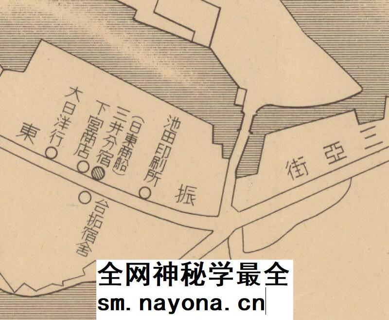 【舆图】日绘1939年海口市略图 海口老地图 民国28年 非实物
