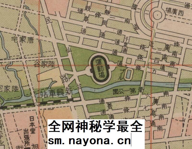 1943年新大上海老地图电子版码头街道日本侵华史料地图高清图片
