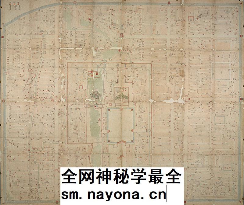 1747-1776年间精绘北京图 八旗分布图 老北京地图电子版高清图片