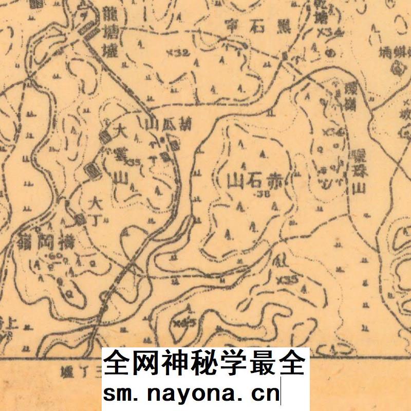 标清694张民国广东省电子版老地图1比5万等高线地形图高清图片jpg