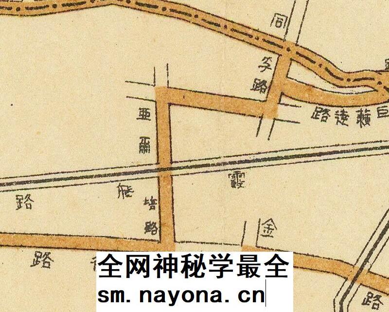 【舆图】1927年上海电车线路图 地面无轨电车交通图 民国16年