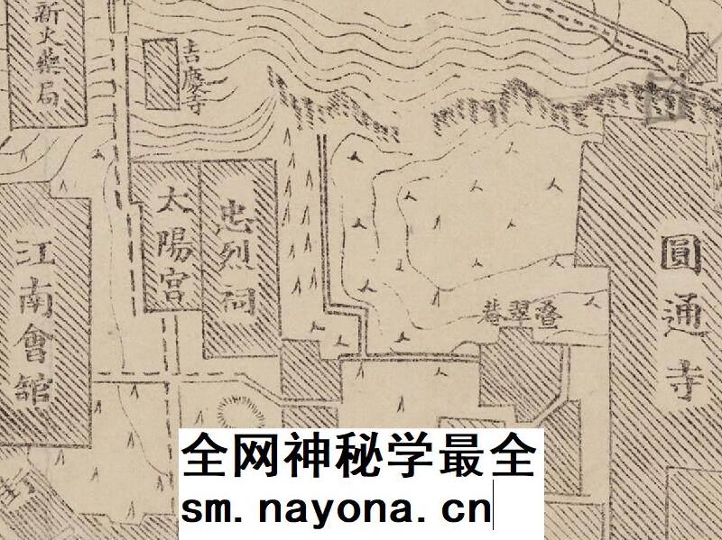 【舆图】民初1914年云南省城街道全图 电子版老地图 高清图片JPG