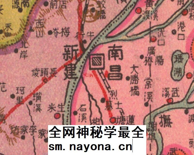 【舆图】1934年江西分县详图 民国23年江西省老地图