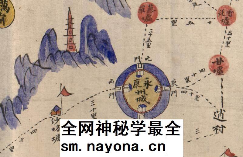【舆图】1886年广西崇左老地图 太平府关隘道路城镇 电子高清图片