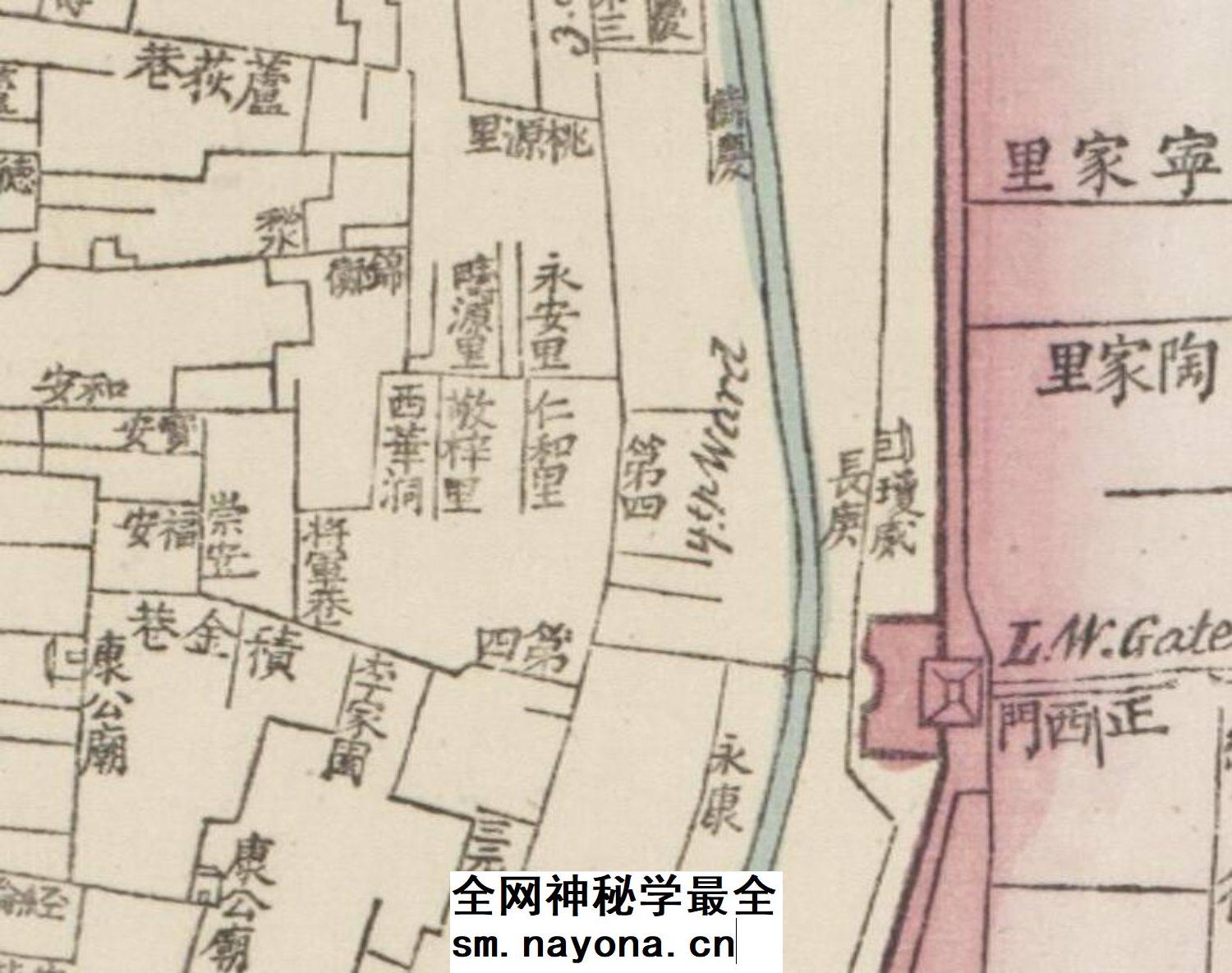【舆图】1860年广州城及郊区图 高清电子图片jpg素材广东省老地图