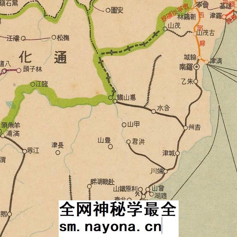 【舆图】1940年南满洲铁道线路图 东北地区铁路分布示意图