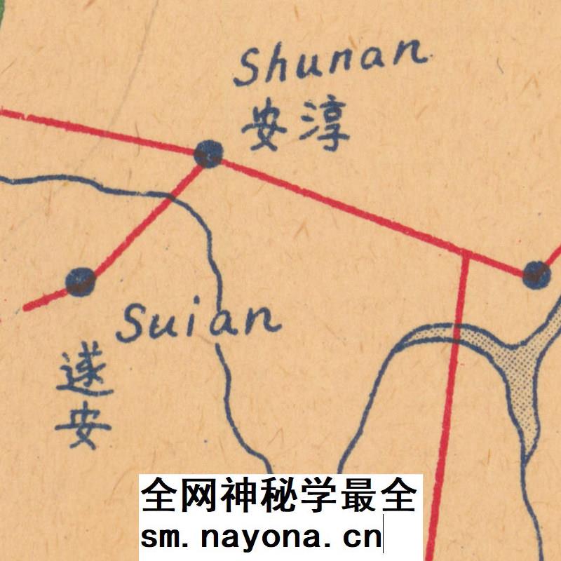 【舆图】1935年覆盖安徽江苏浙江河南湖北江西省交通路线地图