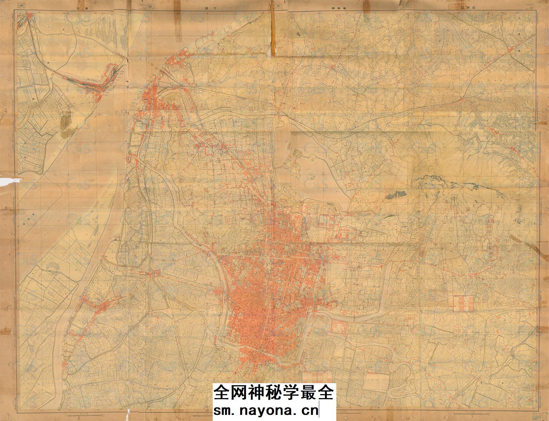 【舆图】战时1935年南京市附近详图街道路建筑（民国24年）