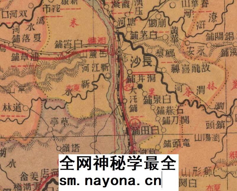 民国期间湖南明细地图电子版老地图高清图片素材jpg素材资料