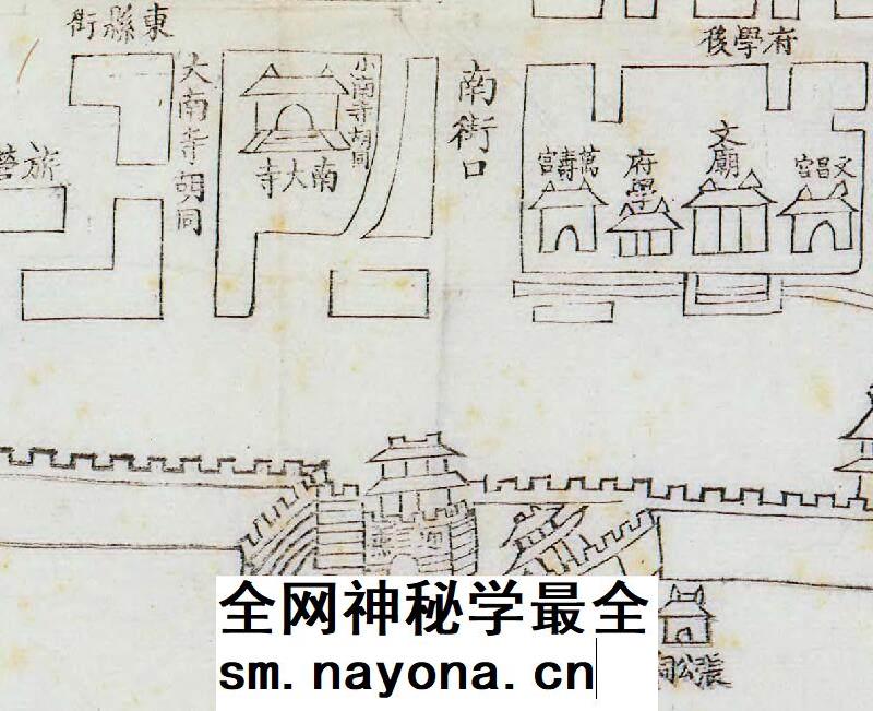 1880年前后直隶省城街道全图高清电子版老地图 图片素材jpg历史图