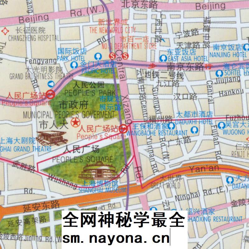 【舆图】1999年上海市旅游地图 2张电子图片JPG