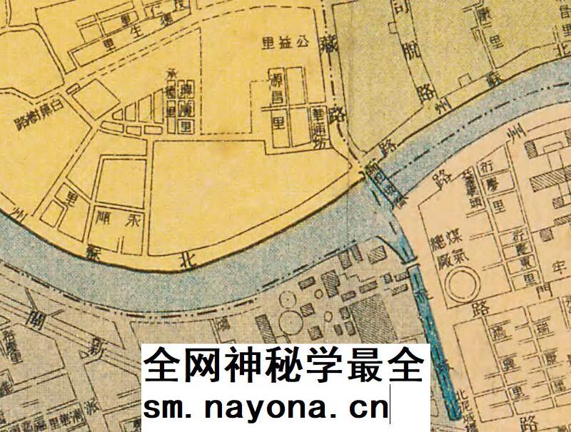 【舆图】民国1913年新测上海地图电子版老地图高清图片素材JPG