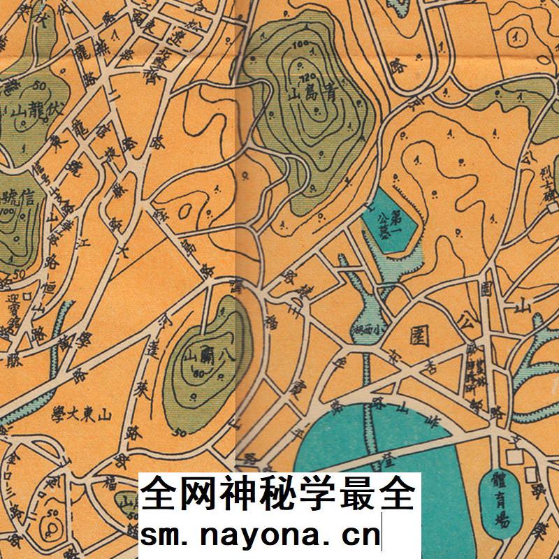 【舆图】1947年青岛市街图 民国36年青岛市老地图
