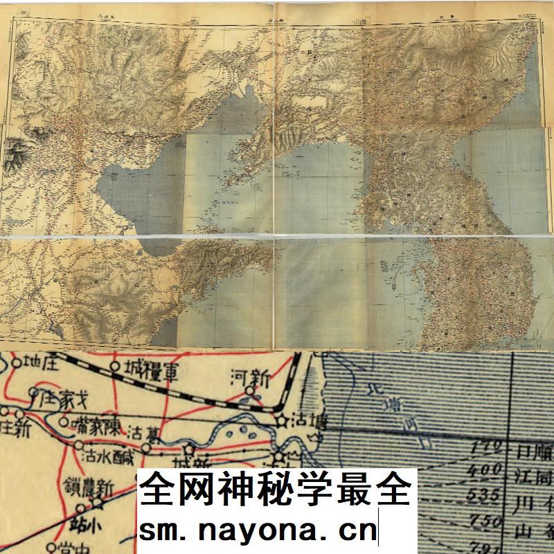 【舆图】甲午战争时期1894年沿海防势渤海地区近徬及朝鲜详图