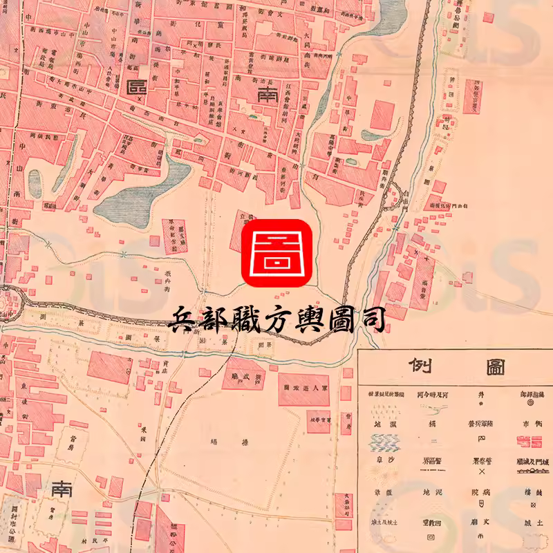  【舆图】1929年开封市全图 民国开封市电子版老地图 陆测局绘制 主图