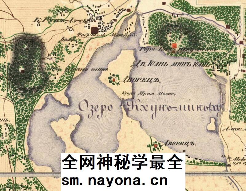 俄绘1848年北京城及郊区图俄文版北京电子老地图高清图片素材jpg