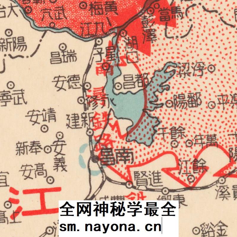 【舆图】1949年中华人民解放军进军江南形势地图 解放战争时期