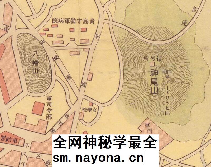 民初1915年山东省青岛市街图 电子版青岛老地图 高清图片素材JPG