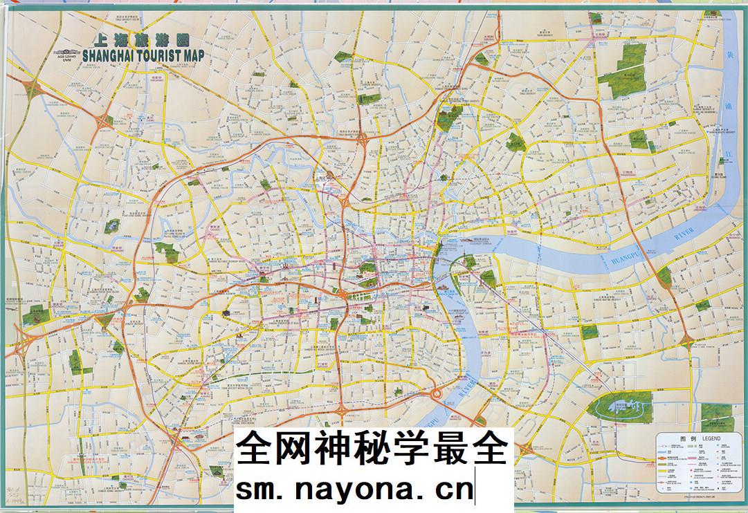 【舆图】1999年上海市旅游地图 2张电子图片JPG