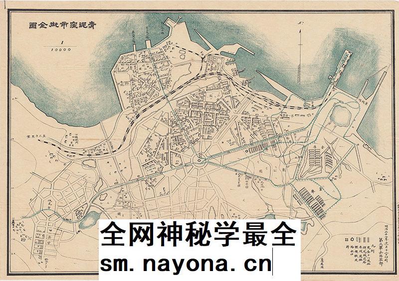 【舆图】1904年大连老地图青泥洼市街全图高清图片 电子版地图jpg