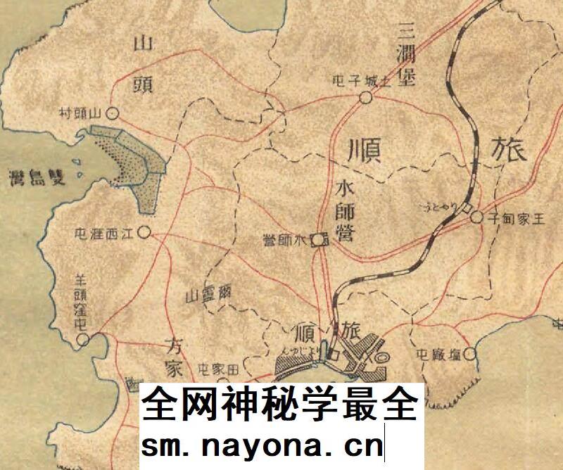 日占时期 日俄战争后1912年大连市地图 关东州老地图