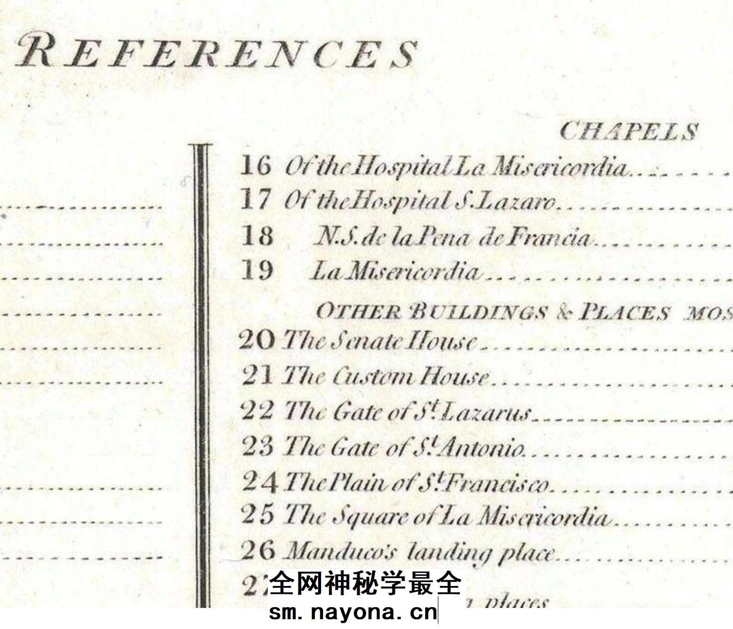 【舆图】1796年澳门城市与港口规划图英文版地名标着地理资料地图