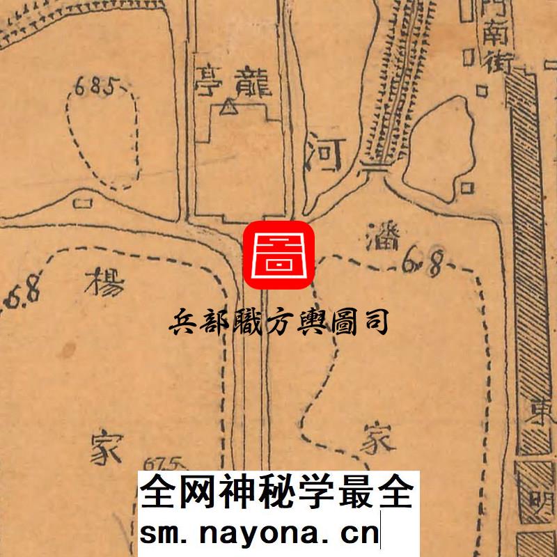 【舆图】1947年河南省开封县城厢图 开封民国老地图 JPG图片