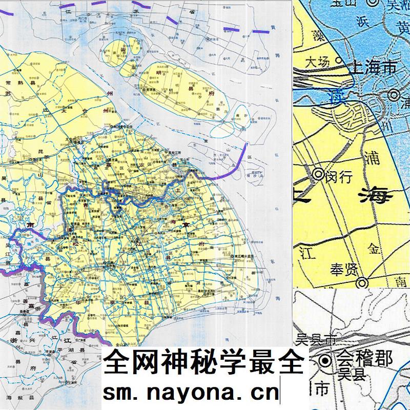 【舆图】秦至民国上海市历史沿革示意图 公元前221-1948年