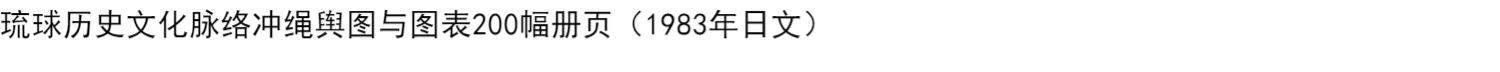 【舆图】古琉球历史文化演变冲绳古舆图与图表200多张（日文）