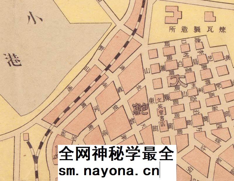 民初1915年山东省青岛市街图 电子版青岛老地图 高清图片素材JPG