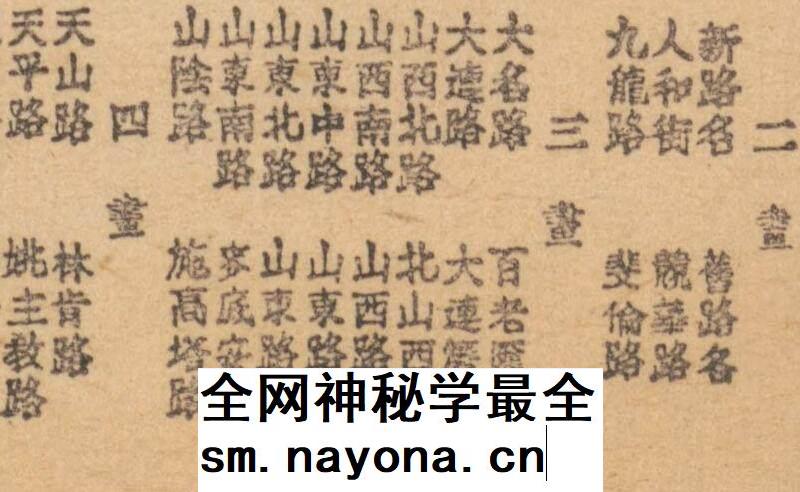 1930年上海老地图附大上海新旧路名对照表 详细街道图 民国19年