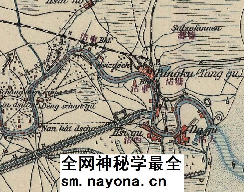 德绘1907年晚晴民国天津老地图电子版高清图片jpg历史地理资料图