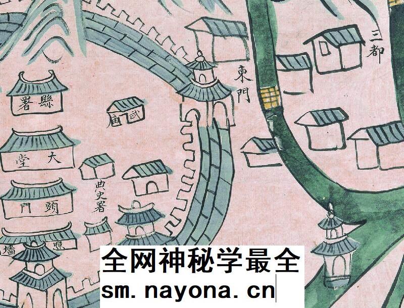 舆图司 1845年杭州市 淳安县山川之图 晚晴民国老地图 高清图片