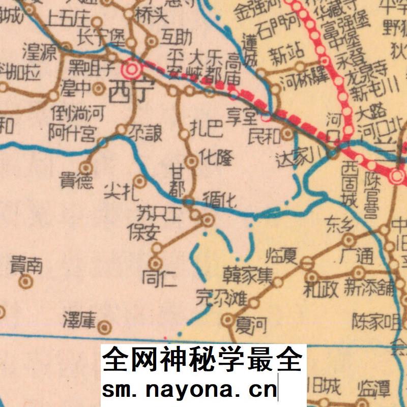 【舆图】JPG五十年代全国铁路公路航运交通高清全图（1957）