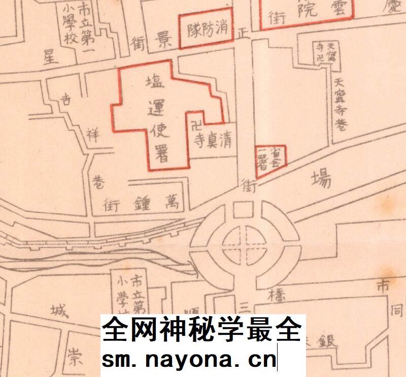 舆图司1938年云南省 昆明市重要设施要图晚晴民国老地图 高清图片