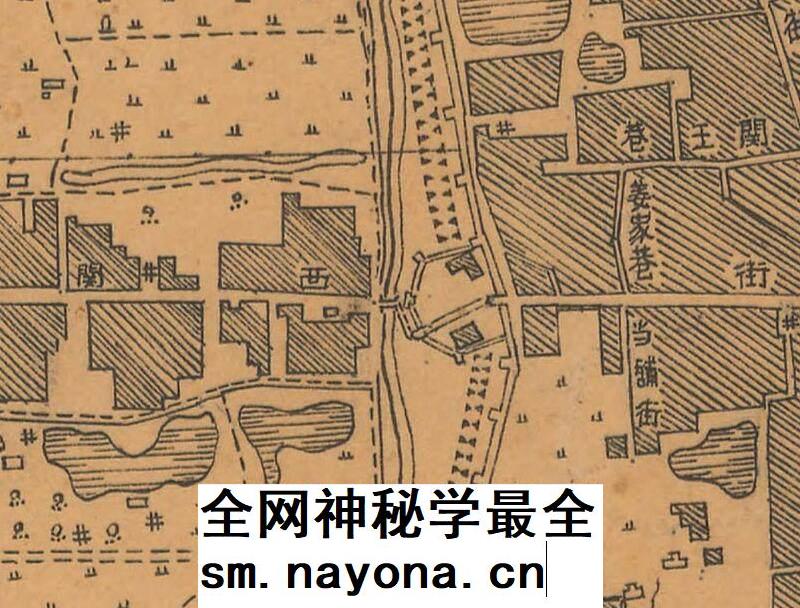1947年河南省驻马店汝南县城厢图 汝南民国老地图 JPG