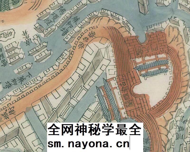 舆图司 1886年 重庆府治非全图 晚晴民国明朝历史老地图高清图片
