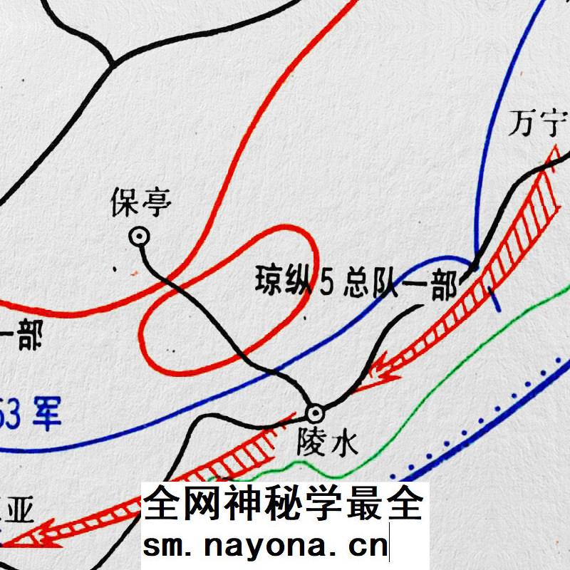解放战争时期地图 海南岛战役经过要图 作战图 高清图片