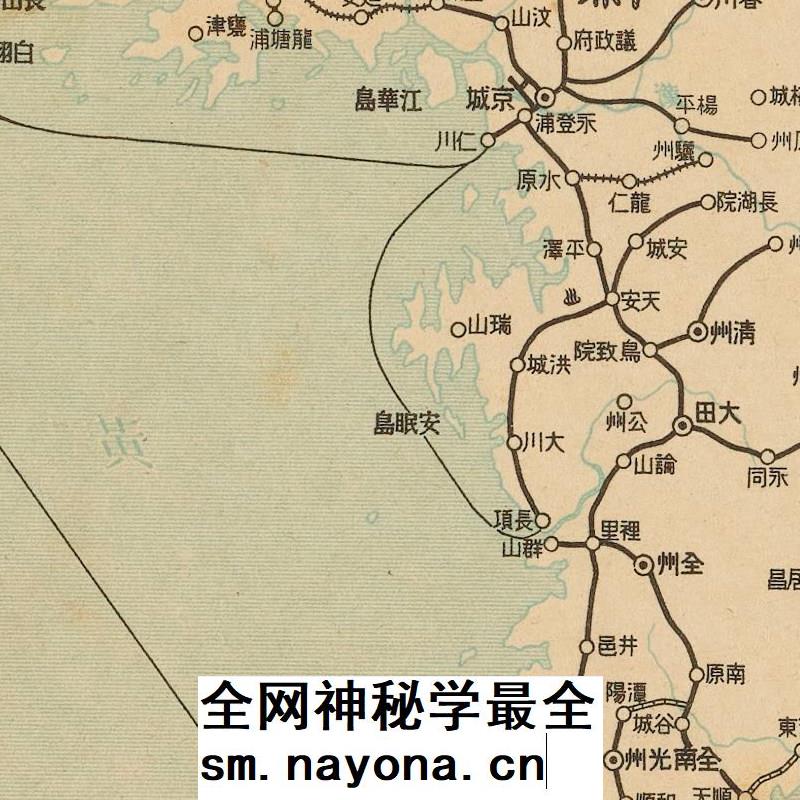 【舆图】1940年南满洲铁道线路图 东北地区铁路分布示意图