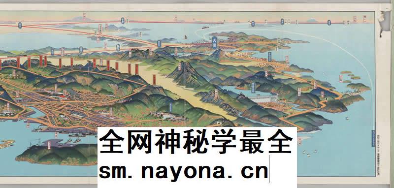 【舆图】1927年旅顺鸟瞰彩绘地图 民国旅顺港老地图