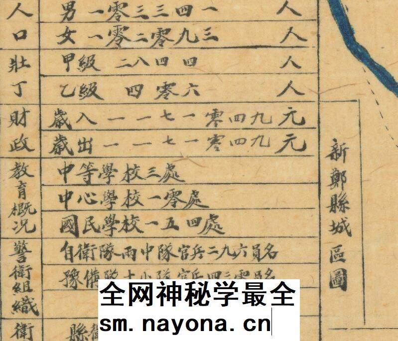 【舆图】1942年河南省新郑县图 民国31年新郑市老地图 非实物