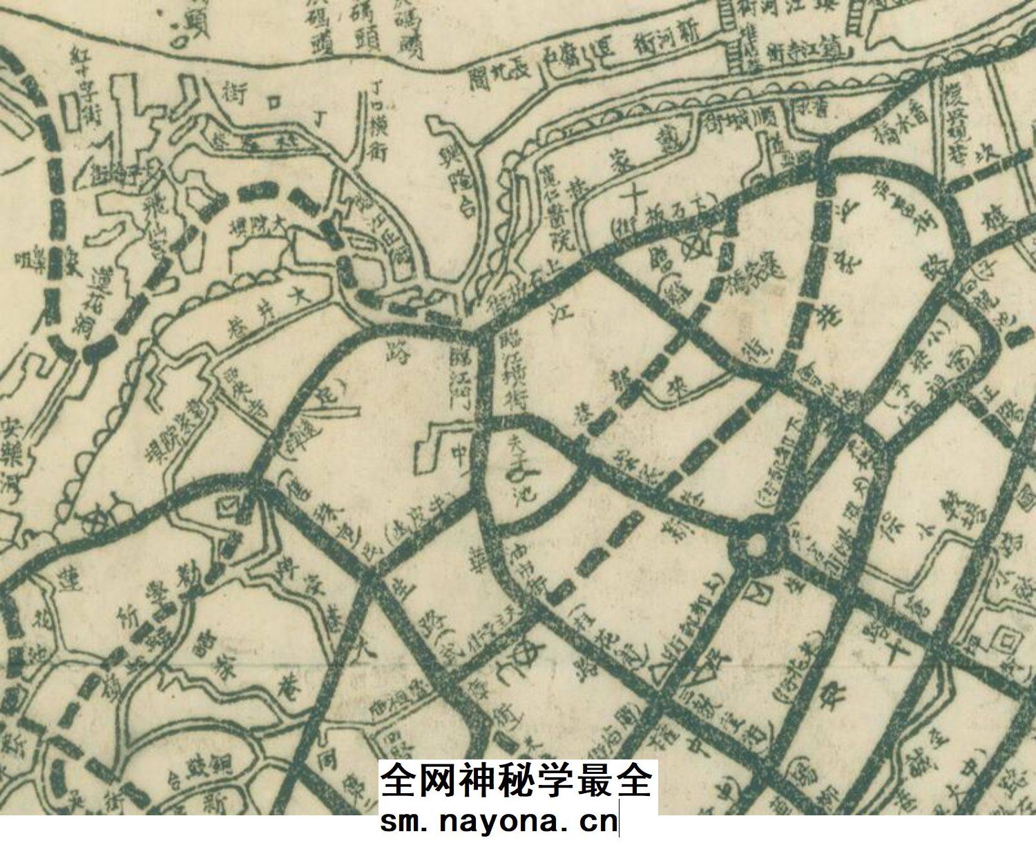 【舆图】1941年重庆旅游图旅行指南社版晚清民国明朝历史地图高清