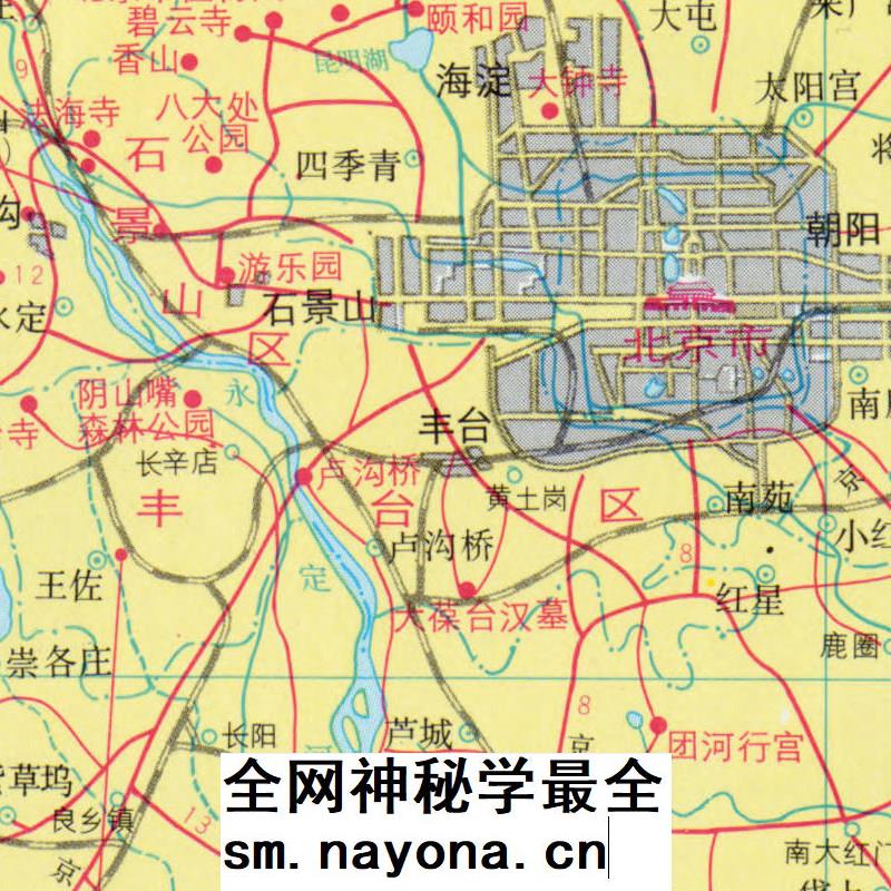 【舆图】1992年北京商务交通图 1张JPG电子图片素材