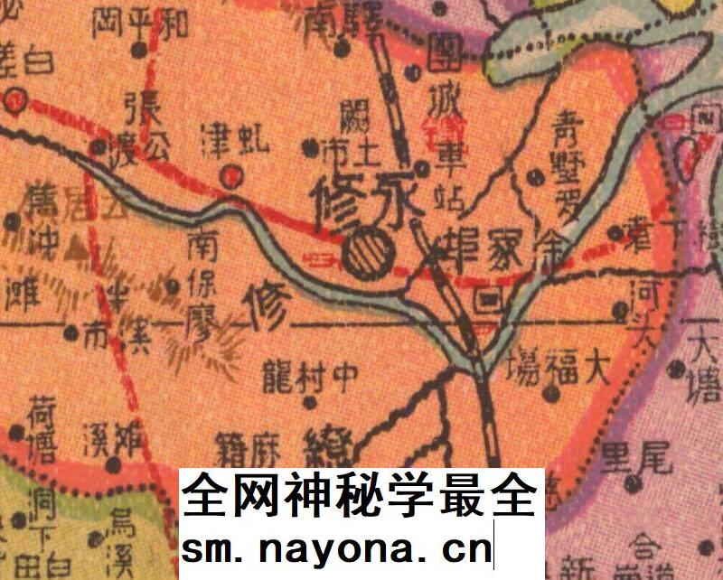 【舆图】1934年江西分县详图 民国23年江西省老地图