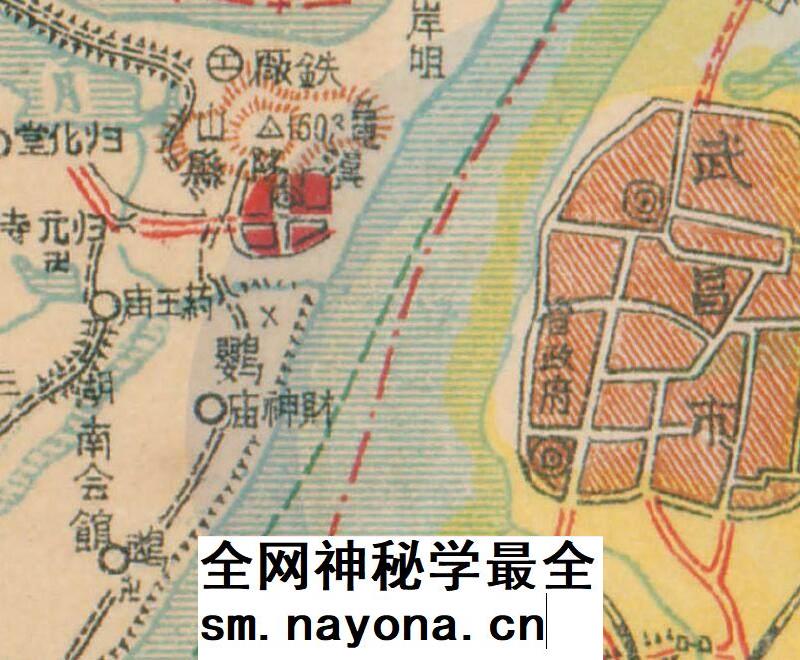 舆图司 1936年 武汉市汉阳县图 晚晴民国老地图 高清图片