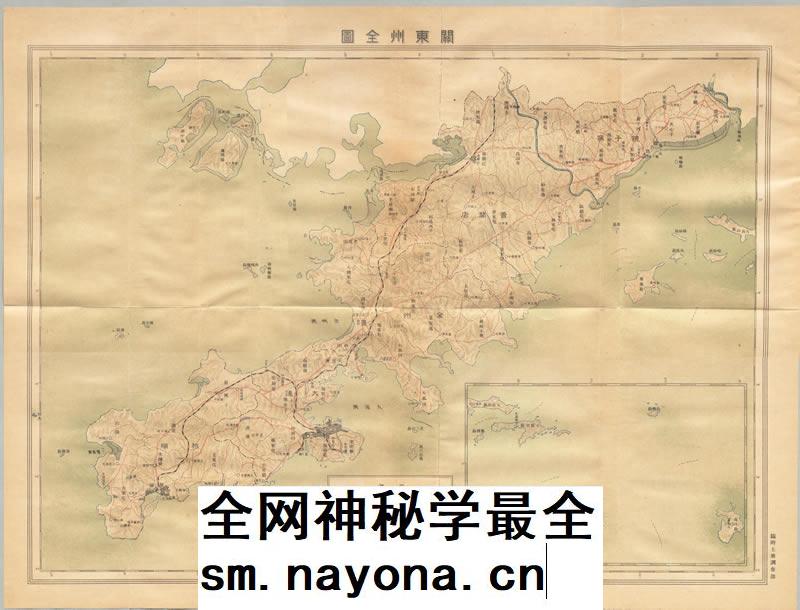 日占时期 日俄战争后1912年大连市地图 关东州老地图