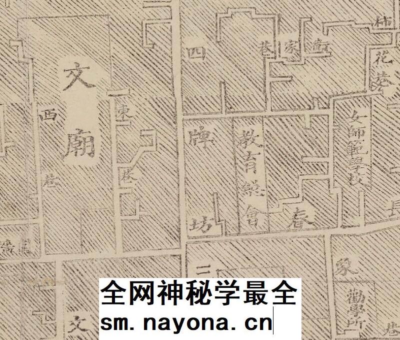 【舆图】民初1914年云南省城街道全图 电子版老地图 高清图片JPG